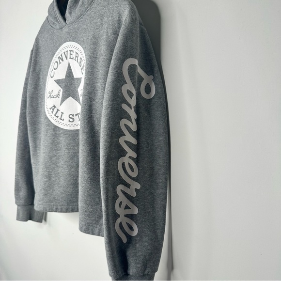 🔴 SOLD Converse Hoodie Gray Graphic Crew Neck - Picture 4 of 7